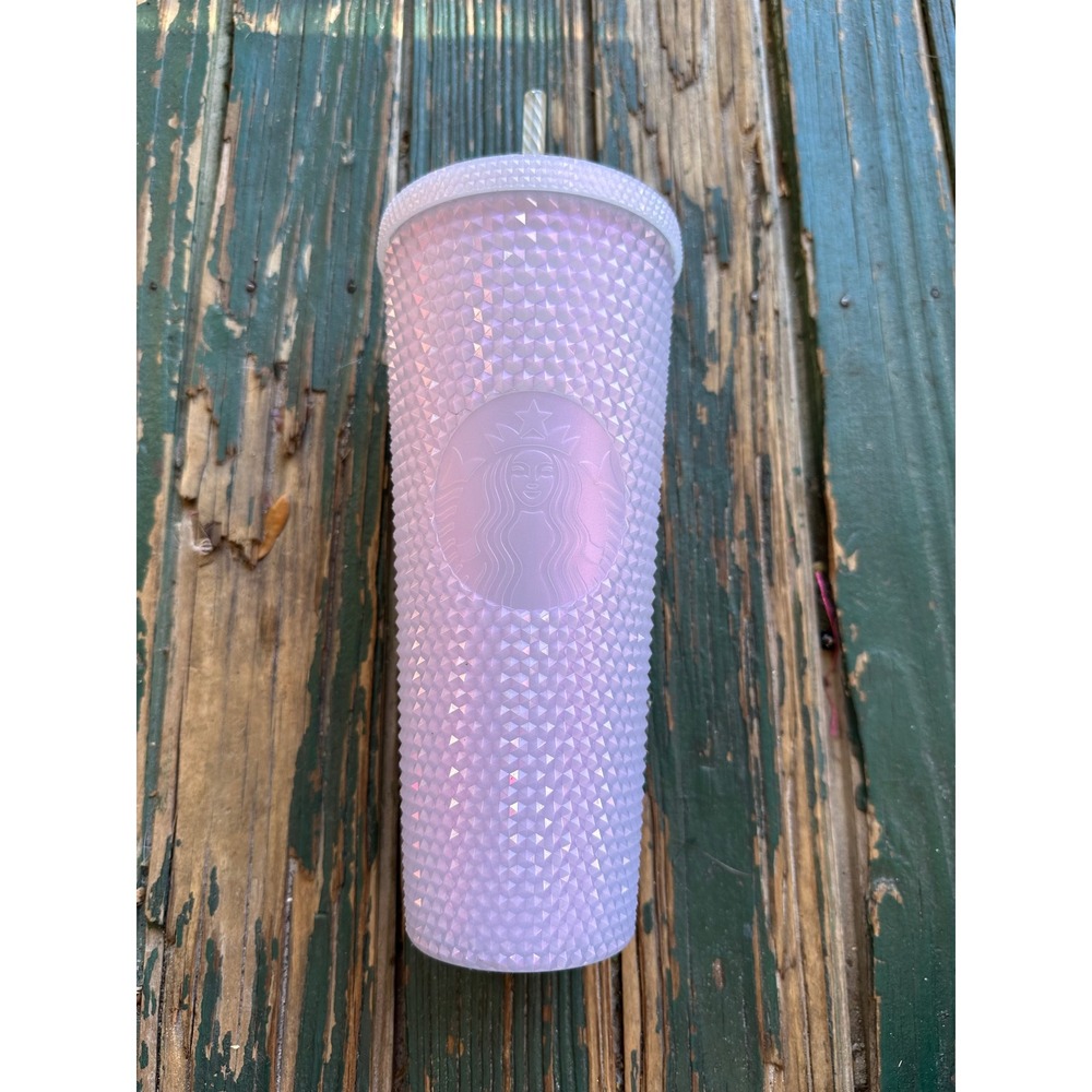 Starbucks Iridescent Lavender Studded Venti Cold Cup Tumbler 24oz Lilac